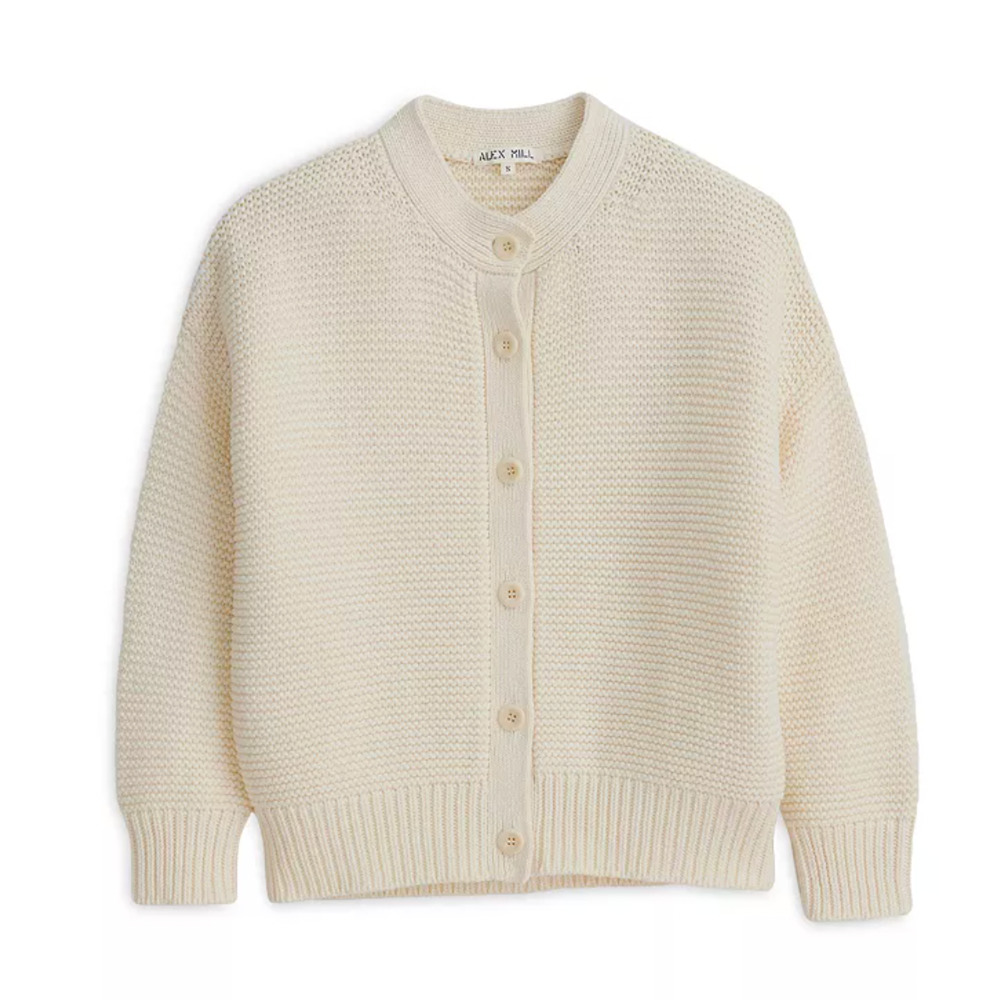 ALEX MILL NWT Evereve Nico Cotton Button Front Cardigan Sweater in Ivory // XS - Picture 5 of 14